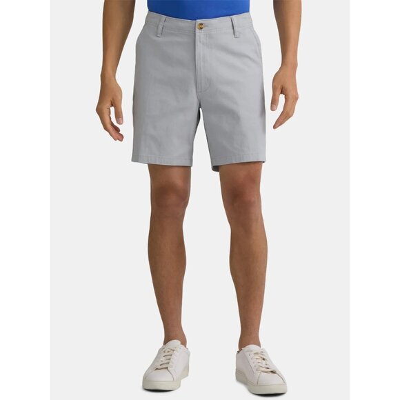 George Men's & Big Men's Stretch Twill Flat Front Shorts, 9" Inseam, Size 44 - Picture 1 of 5